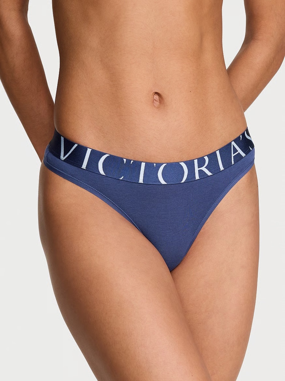 Victoria's Secret Exploded Logo Cotton Thong Panty